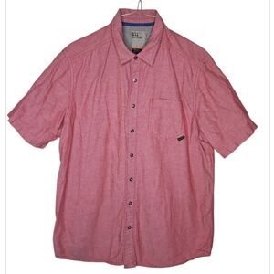 5.11 Tactical Men's Light Red Chambray Oxford Snap Front Casual Shirt Size M